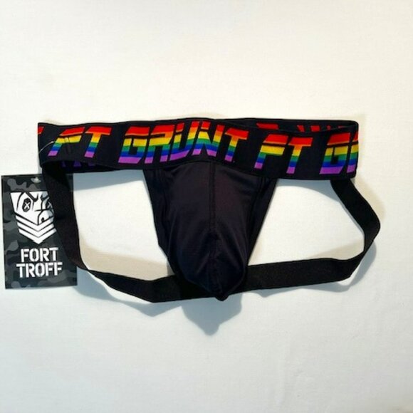Fort Troff "GRUNT" Size "S" Mesh Pride Athletic Supporter - Black-PRIDE Colors - Picture 6 of 11